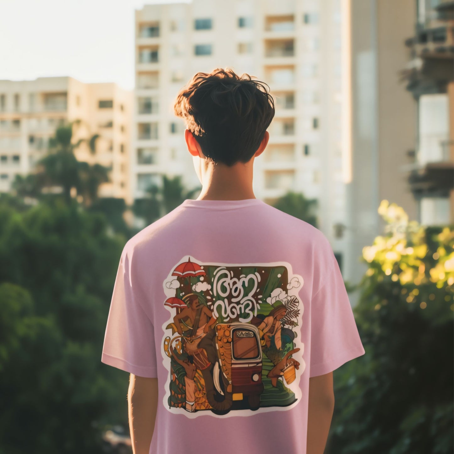 Oversized Aanavandi KSRTC Bus Print T-Shirt - Kerala Streetwear Vibes
