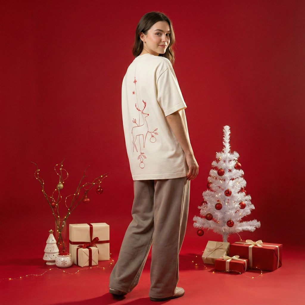 Christmas Edition Oversized Heavyweight Tee Pure Cotton