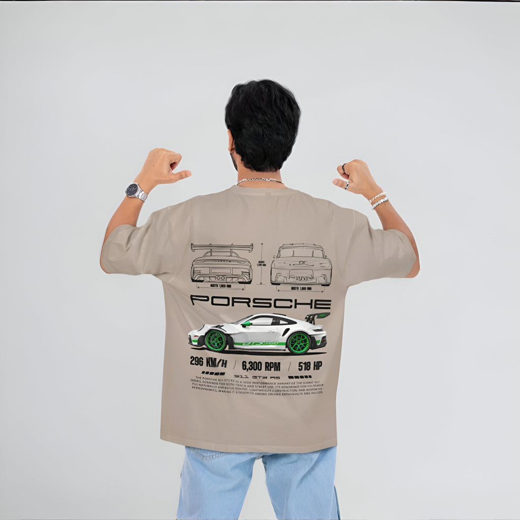 Porsche 911 GT3 RS Blueprint Premium Oversized Tee