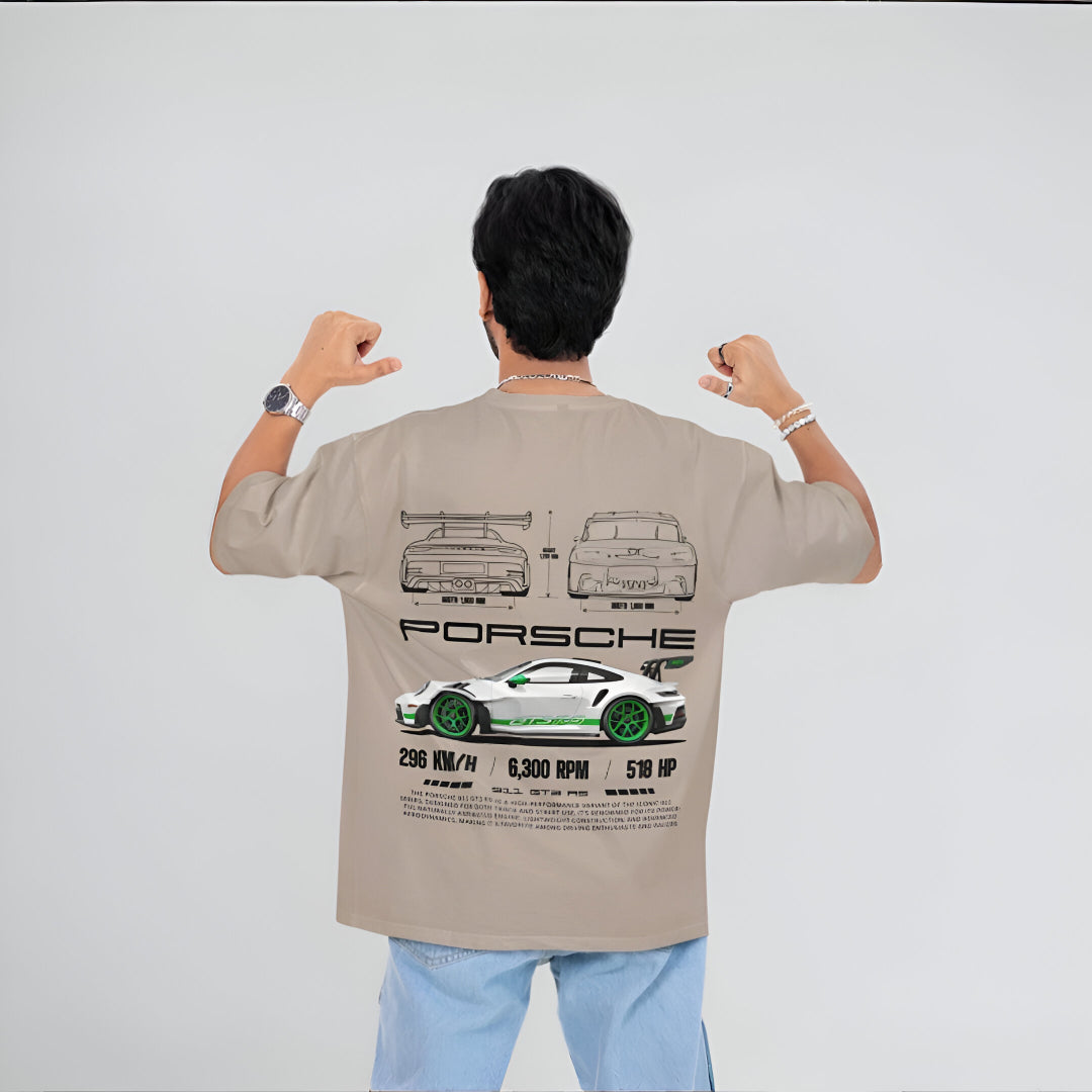 Porsche 911 GT3 RS Blueprint Premium Oversized Tee