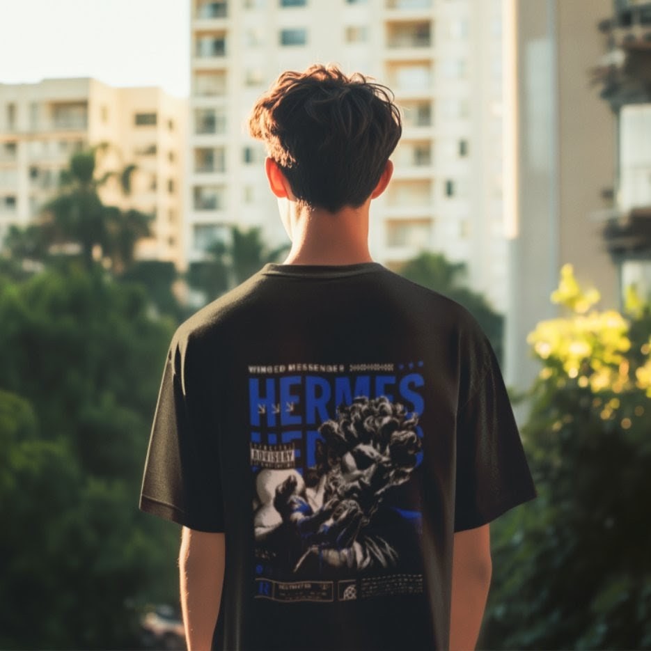 Black Graphic T-Shirt - Hermes Edition