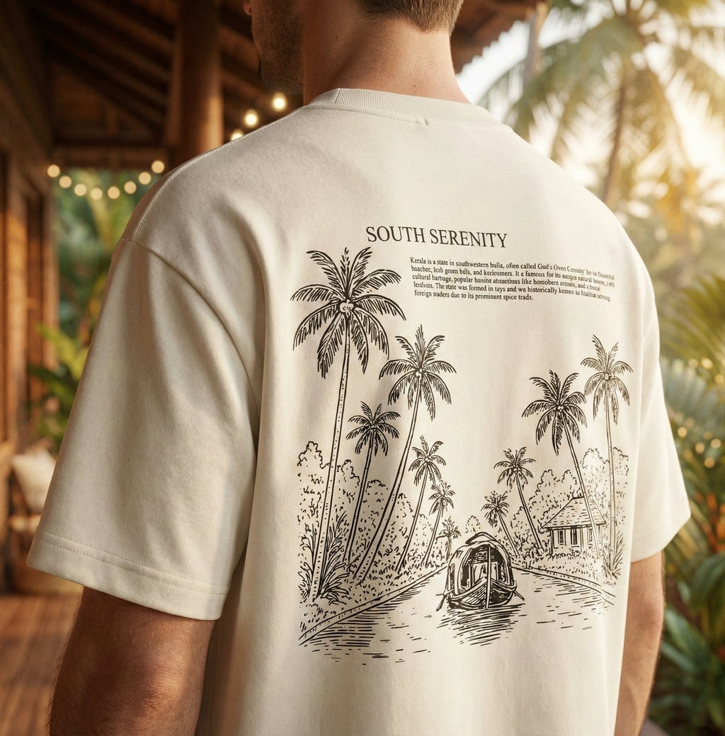 Kerala Southern Serenity Sketch Edition Oversized Tee