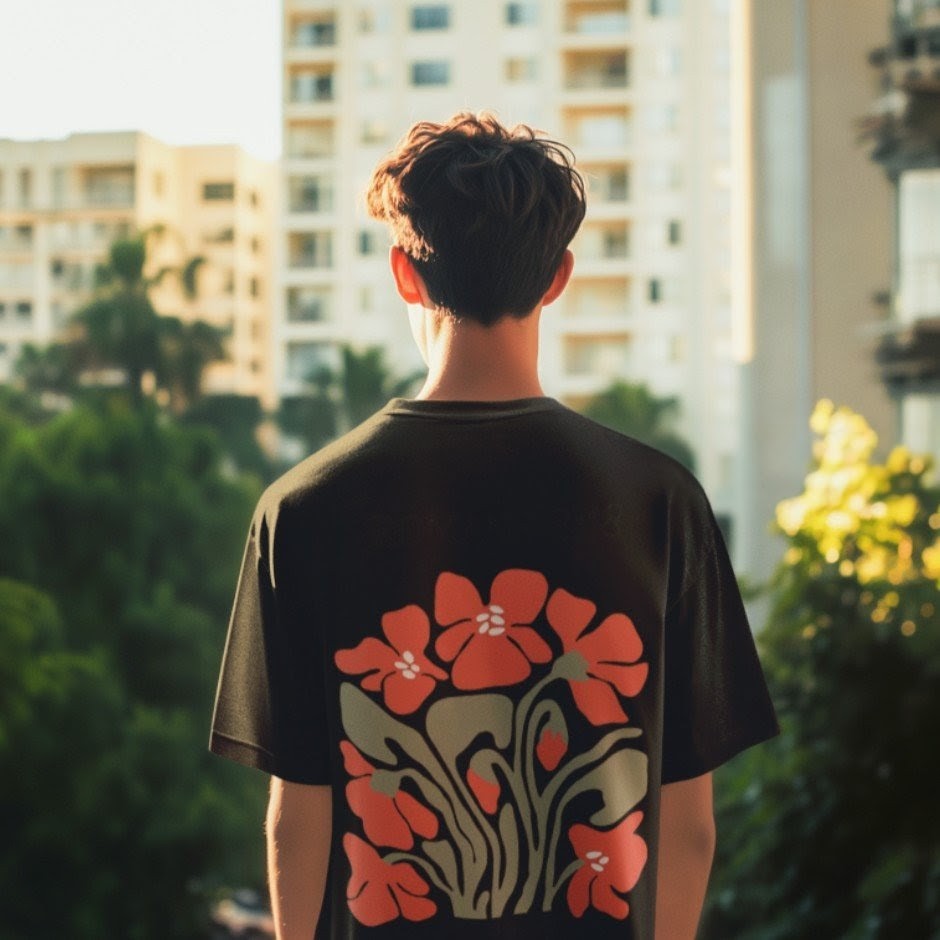Romans 8:18 Faith & Floral Oversized Tee