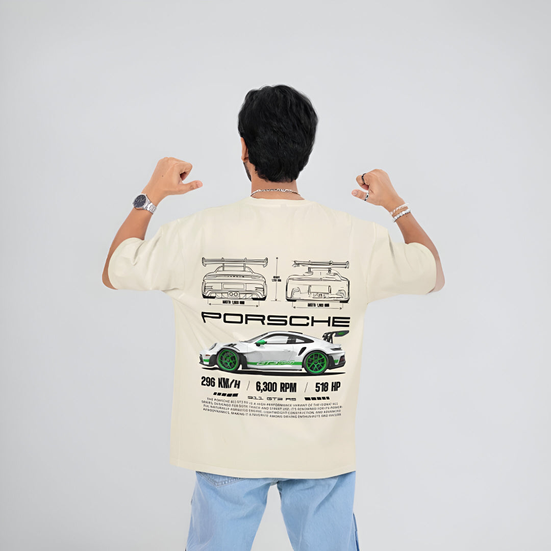 Porsche 911 GT3 RS Blueprint Premium Oversized Tee