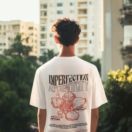 White Graphic T-Shirt - Imperfection Edition