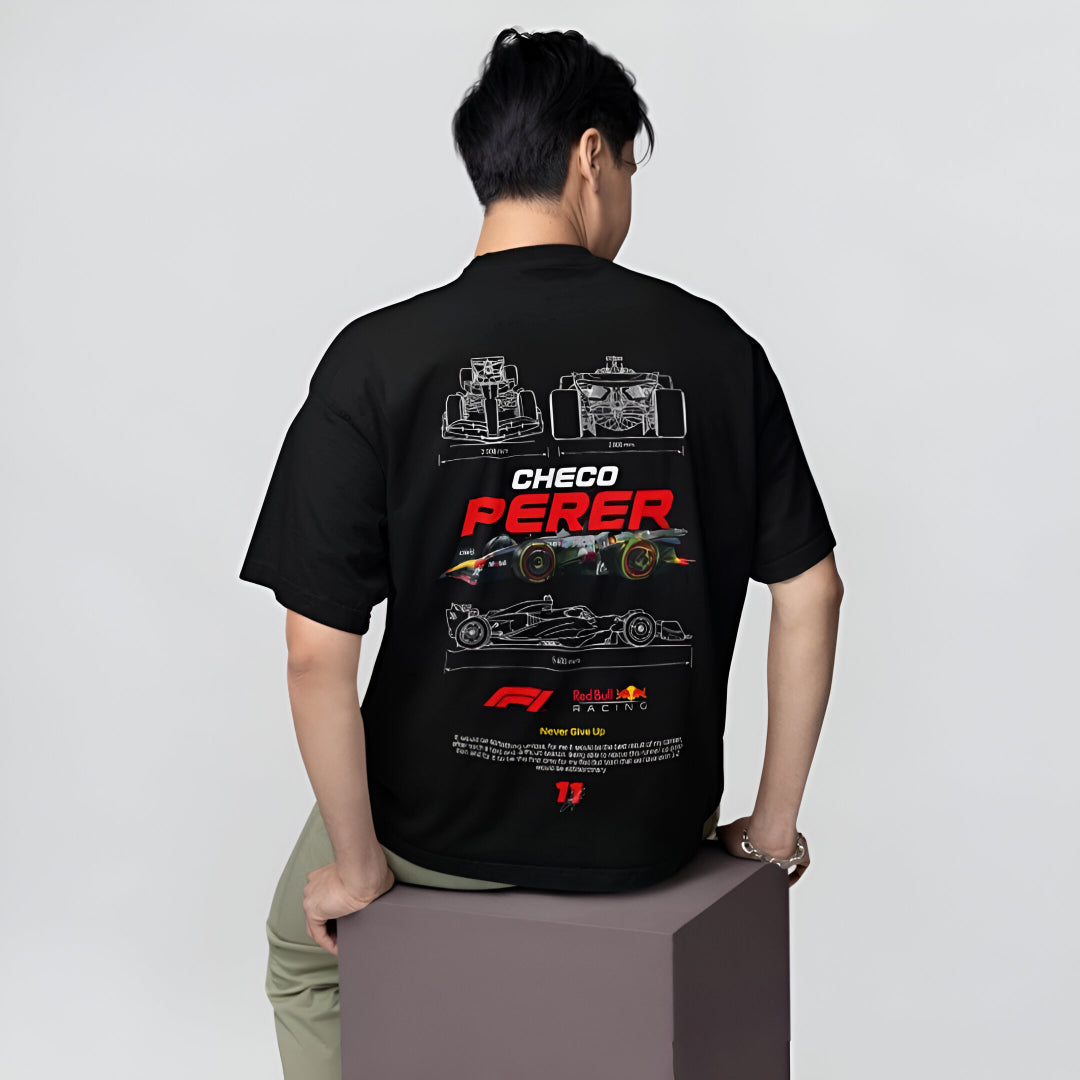 Checo Pérez F1 Blueprint 220 GSM Oversized Tee