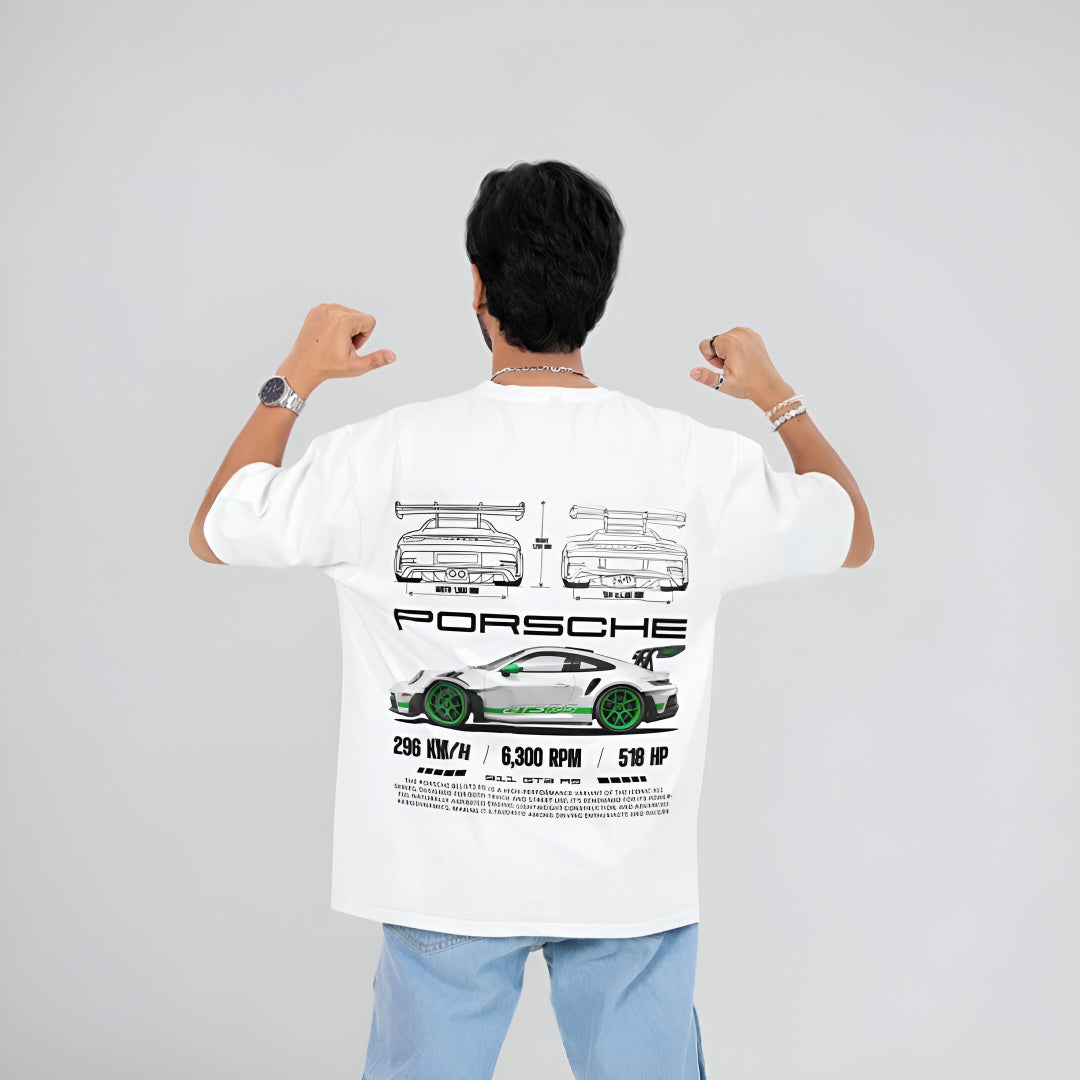 Porsche 911 GT3 RS Blueprint Premium Oversized Tee