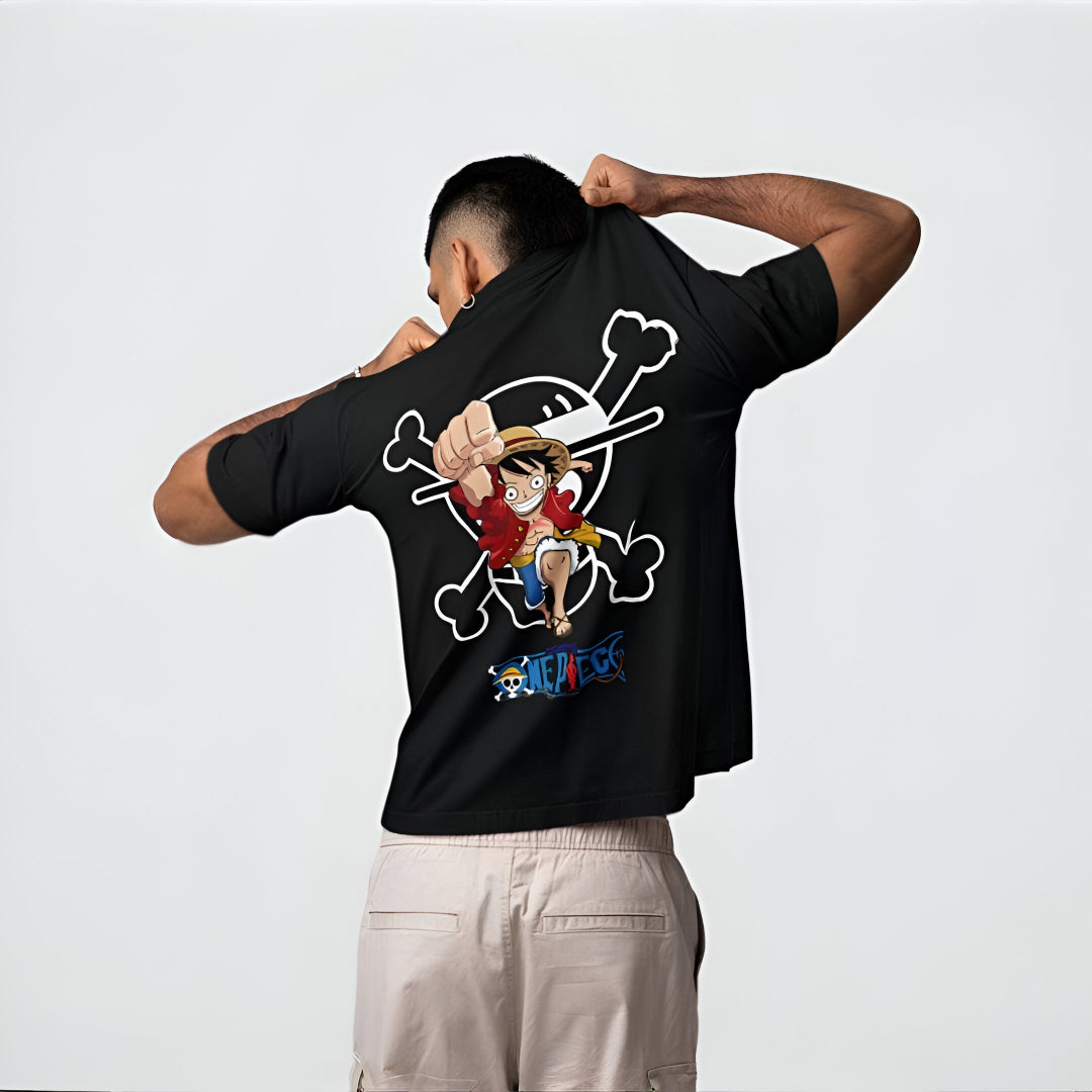 One Piece Luffy 220 GSM Oversized Tee