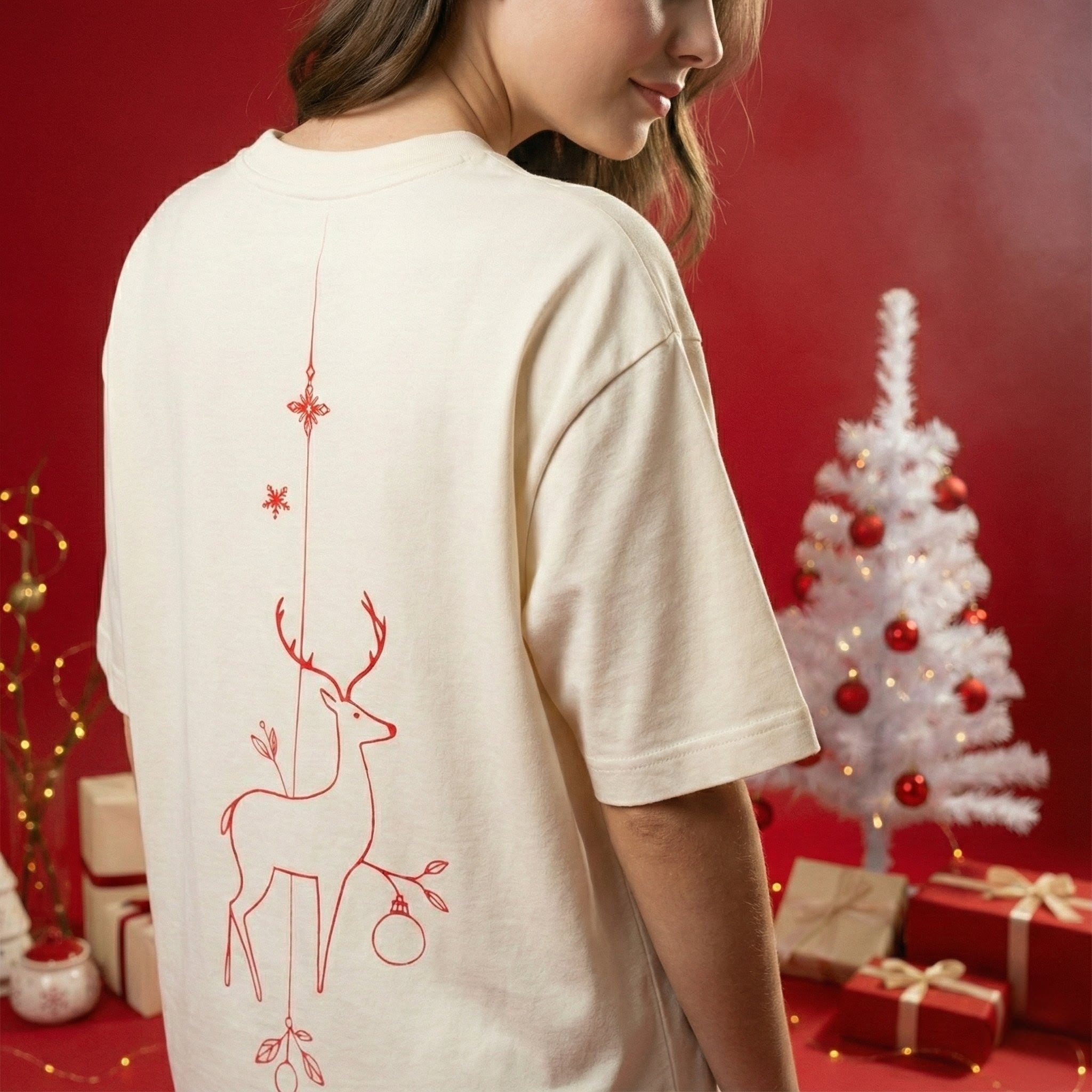Christmas Edition Oversized Heavyweight Tee Pure Cotton